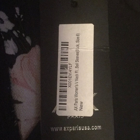 AX Paris, women’s V-neck bell sleeves, size 8 - Picture 4 of 4